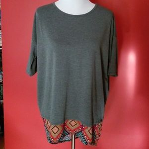 LuLaRoe Tops - SOLD ✨FINAL SALE✨ LuLaRoe Two-Tone Irma LuLaRoe Tops - SOLD ✨FINAL SALE✨ LuLaRoe Two-Tone Irma